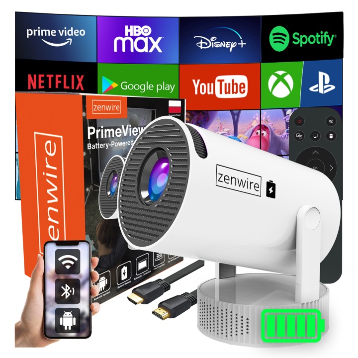 TOP 10 projektorů do 5 000 Kč Přenosný mini projektor Android WiFi Bluetooth s baterií