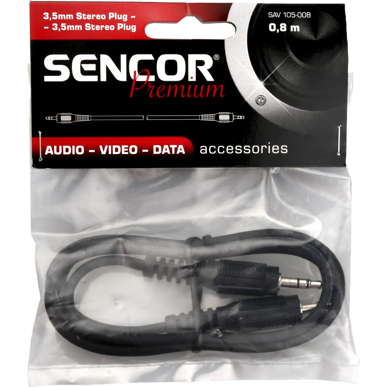sencor sav 105 008 jack kabel Sencor SAV 105-008 Jack kabel – produktové foto