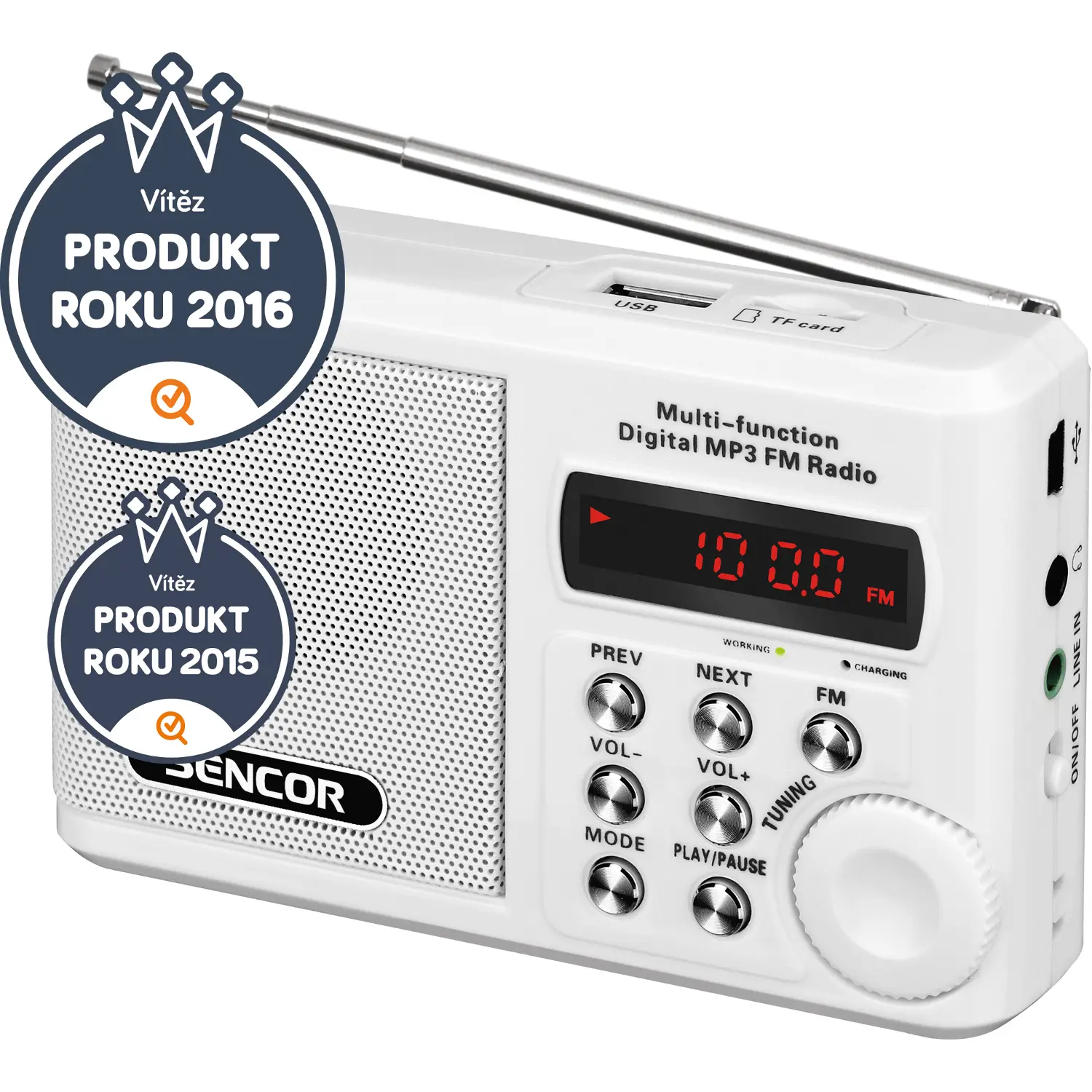 sencor srd 215 w rádio Sencor SRD 215 W Rádio – produktové foto