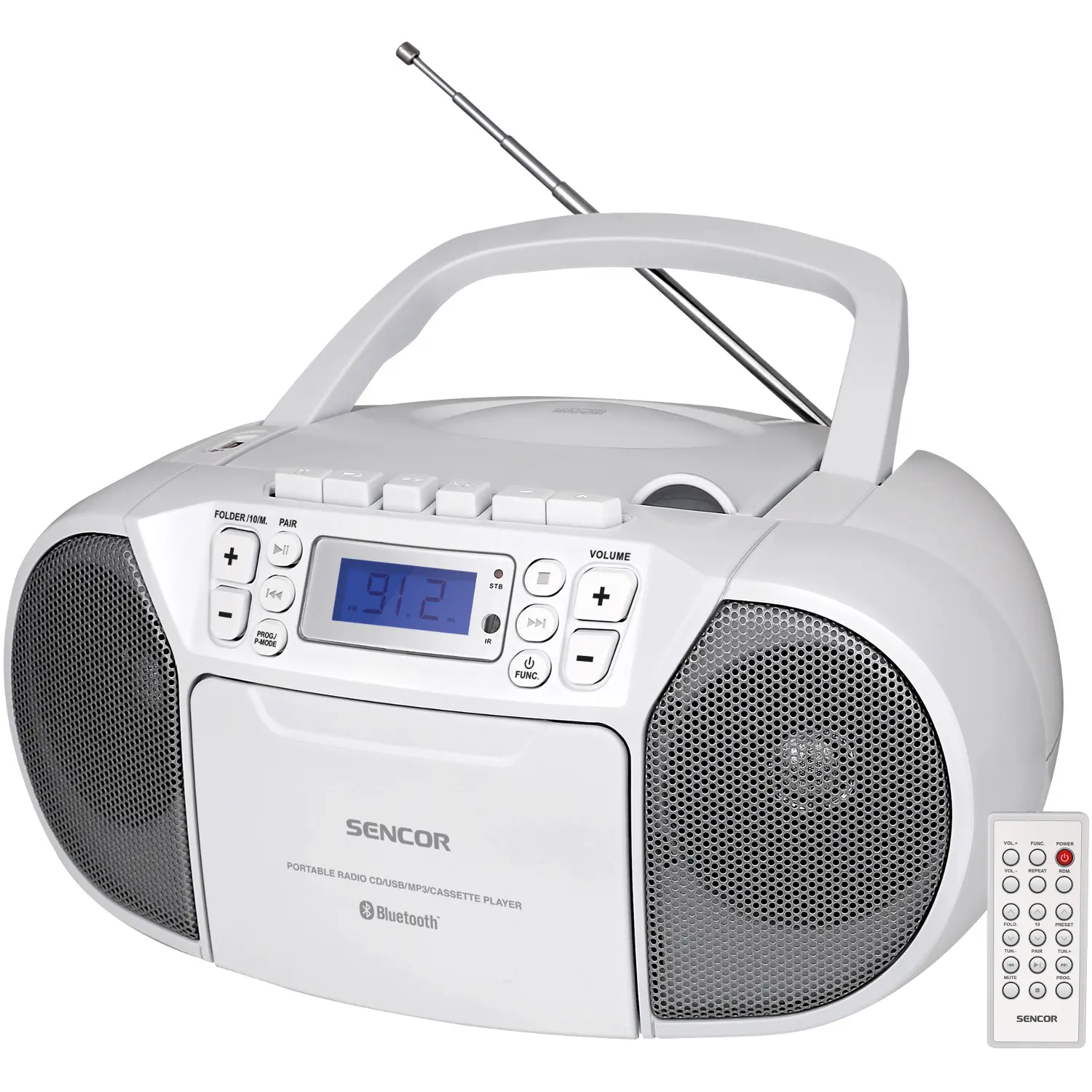 sencor spt 3907 w radiomagnetofon s cd Sencor SPT 3907 W Radiomagnetofon s CD – produktové foto
