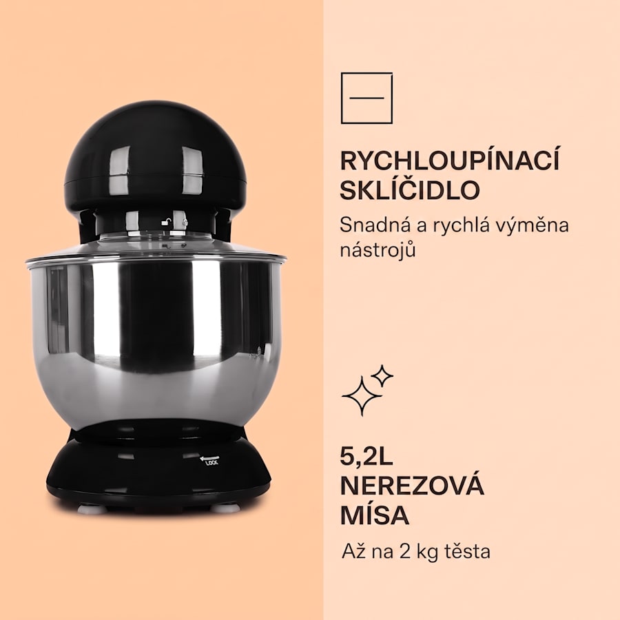klarstein bella, kuchyňský robot, 1800 w, 2,7 hp, 5 l klarstein bella, kuchyňský robot, 1800 w, 2,7 hp, 5 l