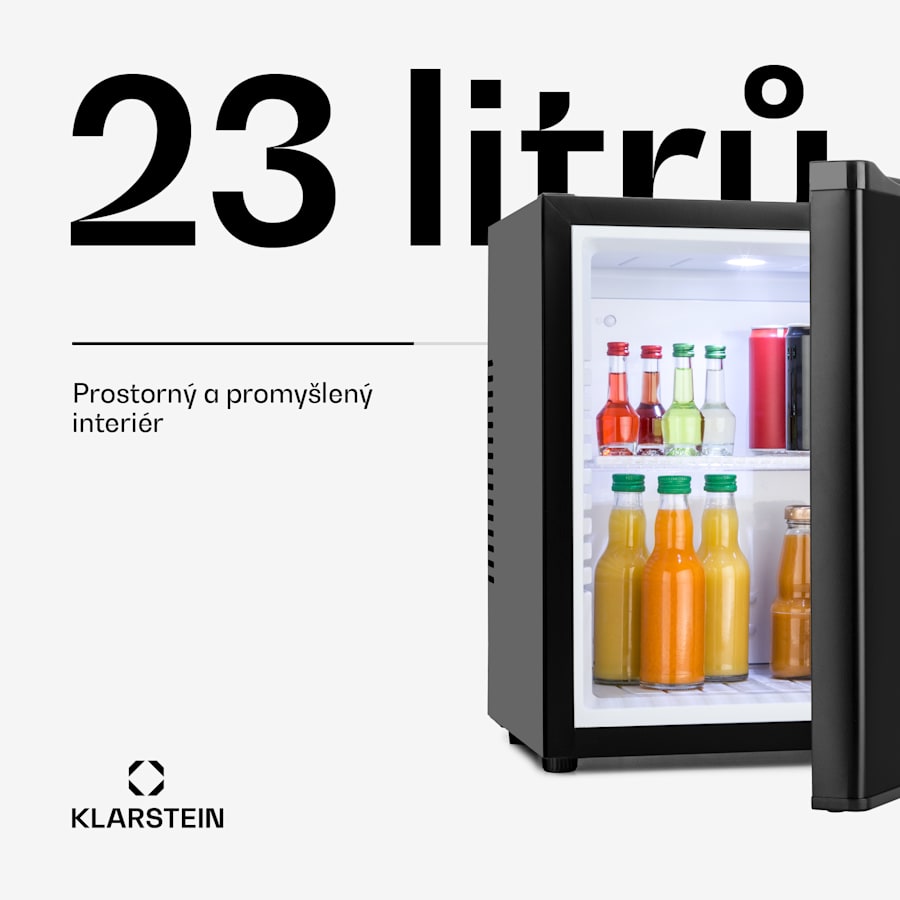 klarstein mks 10, mini lednice, 23 l, 23 db, černá klarstein mks 10, mini lednice, 23 l, 23 db, černá