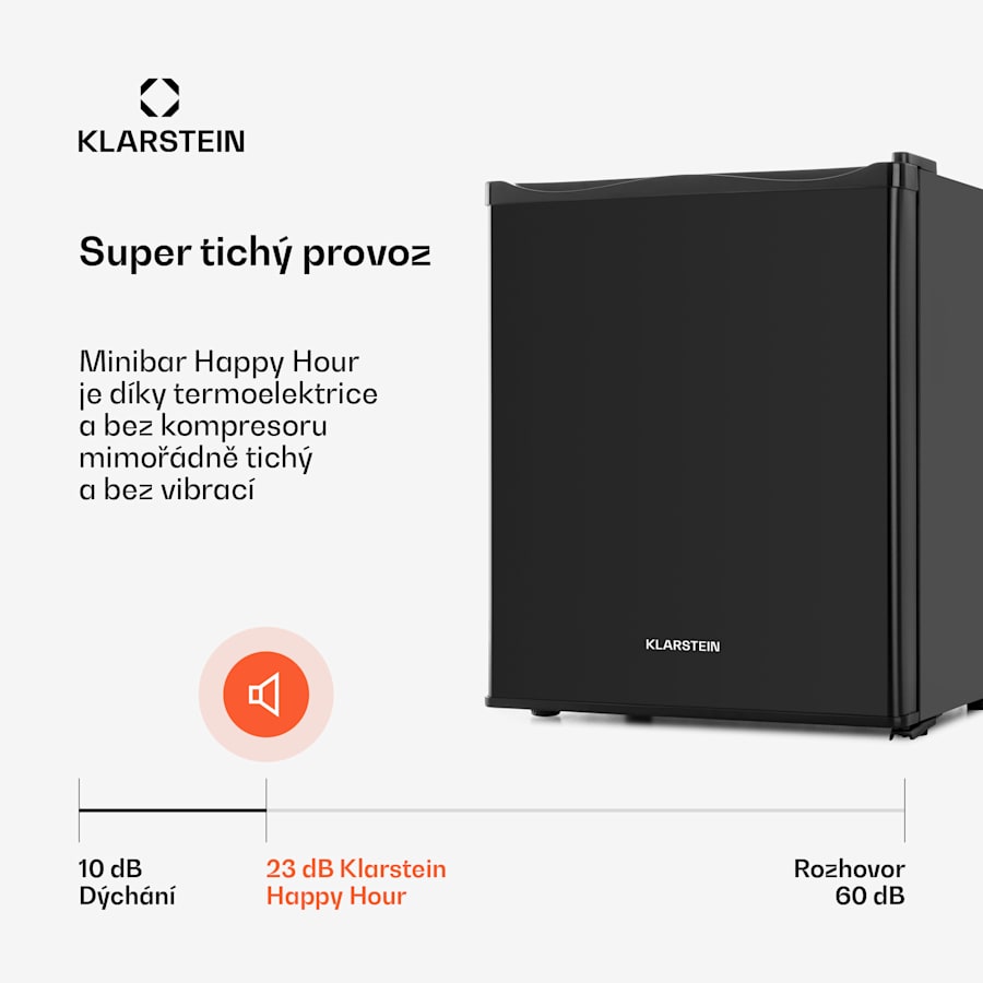 klarstein mks 10, mini lednice, 23 l, 23 db, černá klarstein mks 10, mini lednice, 23 l, 23 db, černá