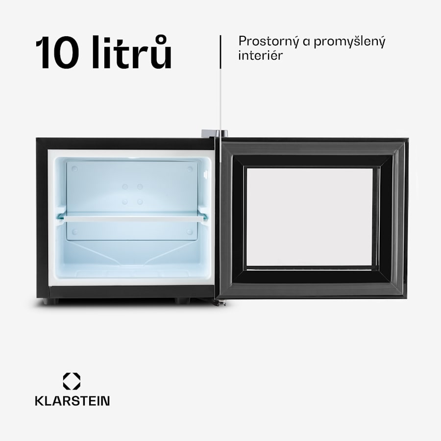 klarstein happy hour, mini lednice,10 l, 58 w, černá klarstein happy hour, mini lednice,10 l, 58 w, černá