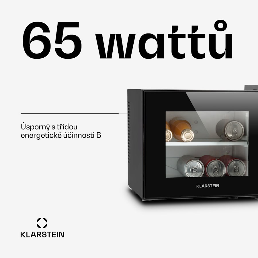 klarstein happy hour, mini lednice,10 l, 58 w, černá klarstein happy hour, mini lednice,10 l, 58 w, černá