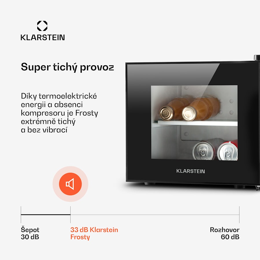 klarstein happy hour, mini lednice,10 l, 58 w, černá klarstein happy hour, mini lednice,10 l, 58 w, černá