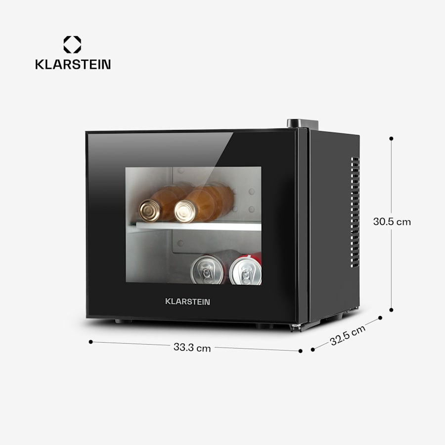 klarstein happy hour, mini lednice,10 l, 58 w, černá klarstein happy hour, mini lednice,10 l, 58 w, černá