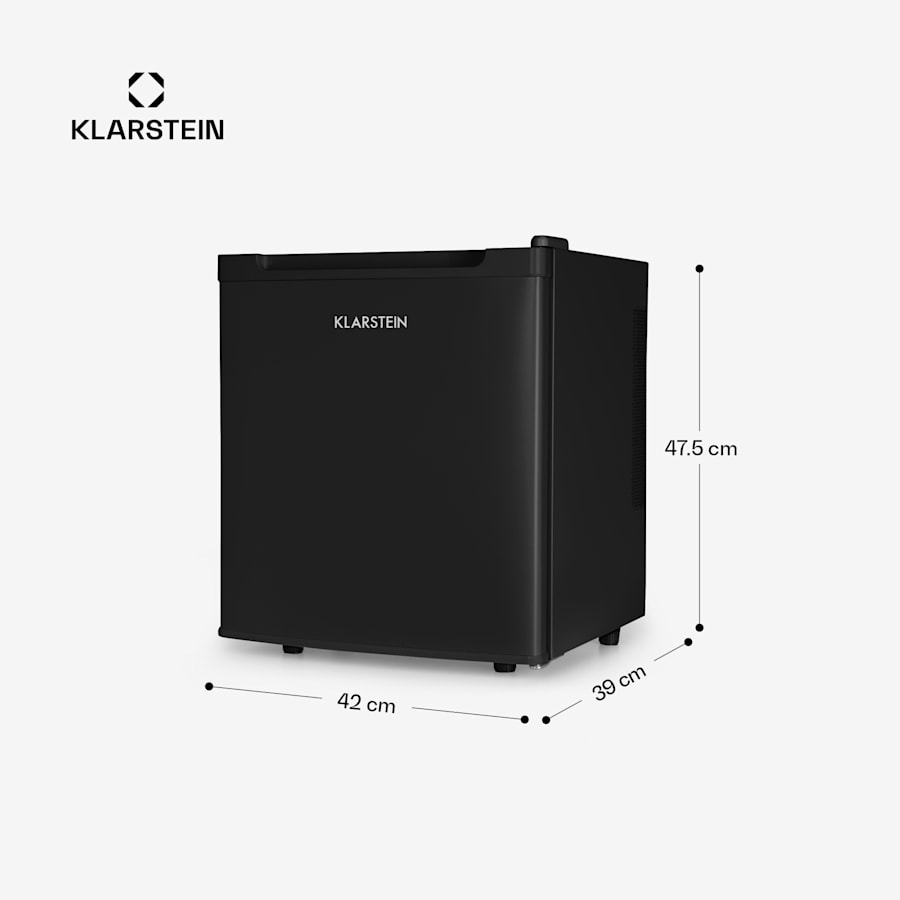 klarstein silent cool, lednice, 30 l, arctic fox cooling, energetická třída f, černá klarstein silent cool, lednice, 30 l, arctic fox cooling, energetická třída f, černá