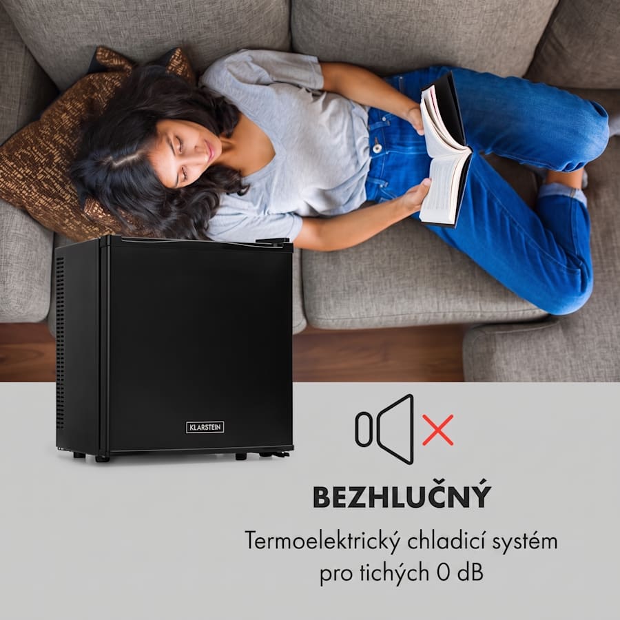 klarstein secret cool, mini lednice, minibar, 13 l, energetická třída g, 22 db, černá klarstein secret cool, mini lednice, minibar, 13 l, energetická třída g, 22 db, černá
