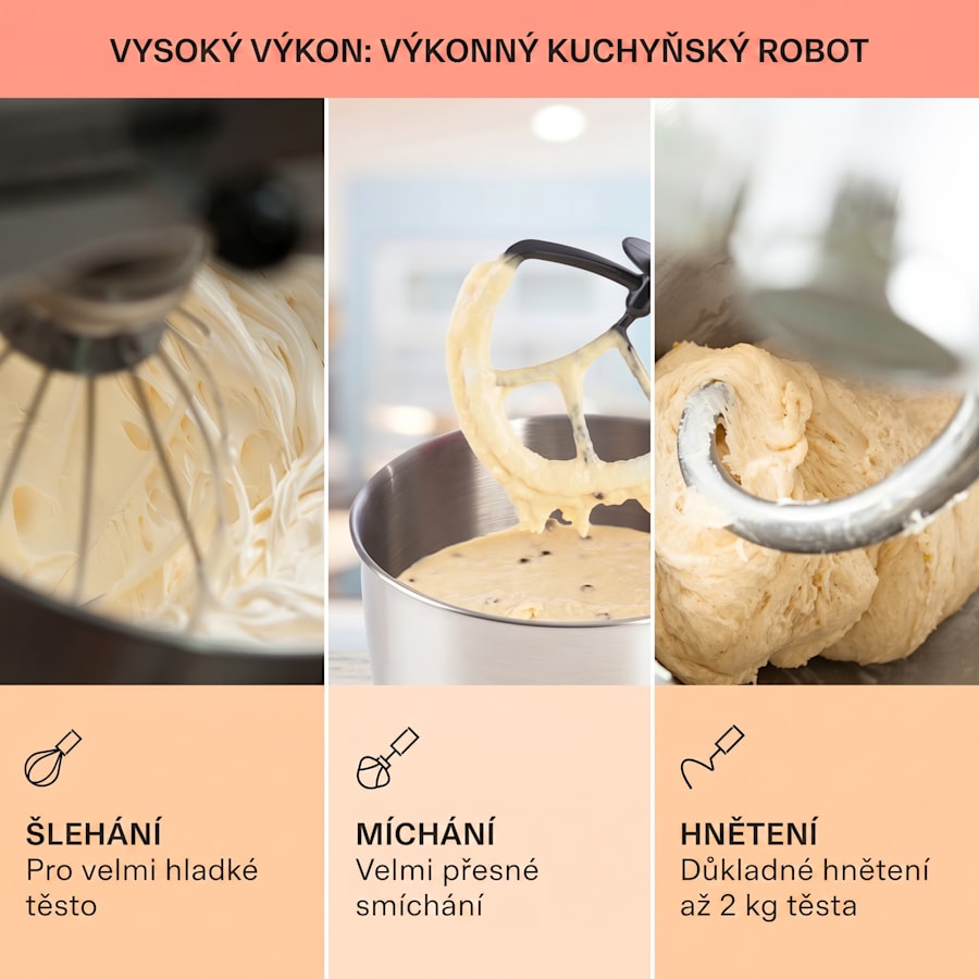 klarstein bella pico 2g, kuchyňský robot, 1300 w, 1,7 hp, 6 stupňů, 5 l klarstein bella pico 2g, kuchyňský robot, 1300 w, 1,7 hp, 6 stupňů, 5 l