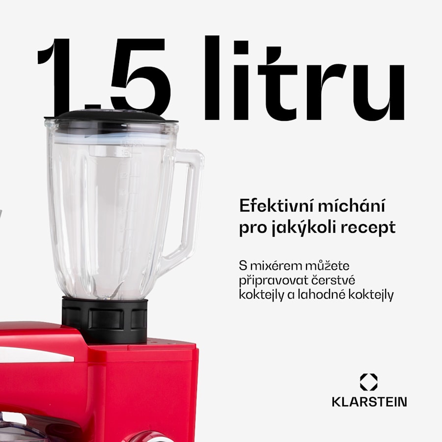 klarstein renata rossa, kuchyňský robot, 3 v 1, 2000 w, 2,7 hp, 10 l, nerezová ocel, bez bpa klarstein renata rossa, kuchyňský robot, 3 v 1, 2000 w, 2,7 hp, 10 l, nerezová ocel, bez bpa