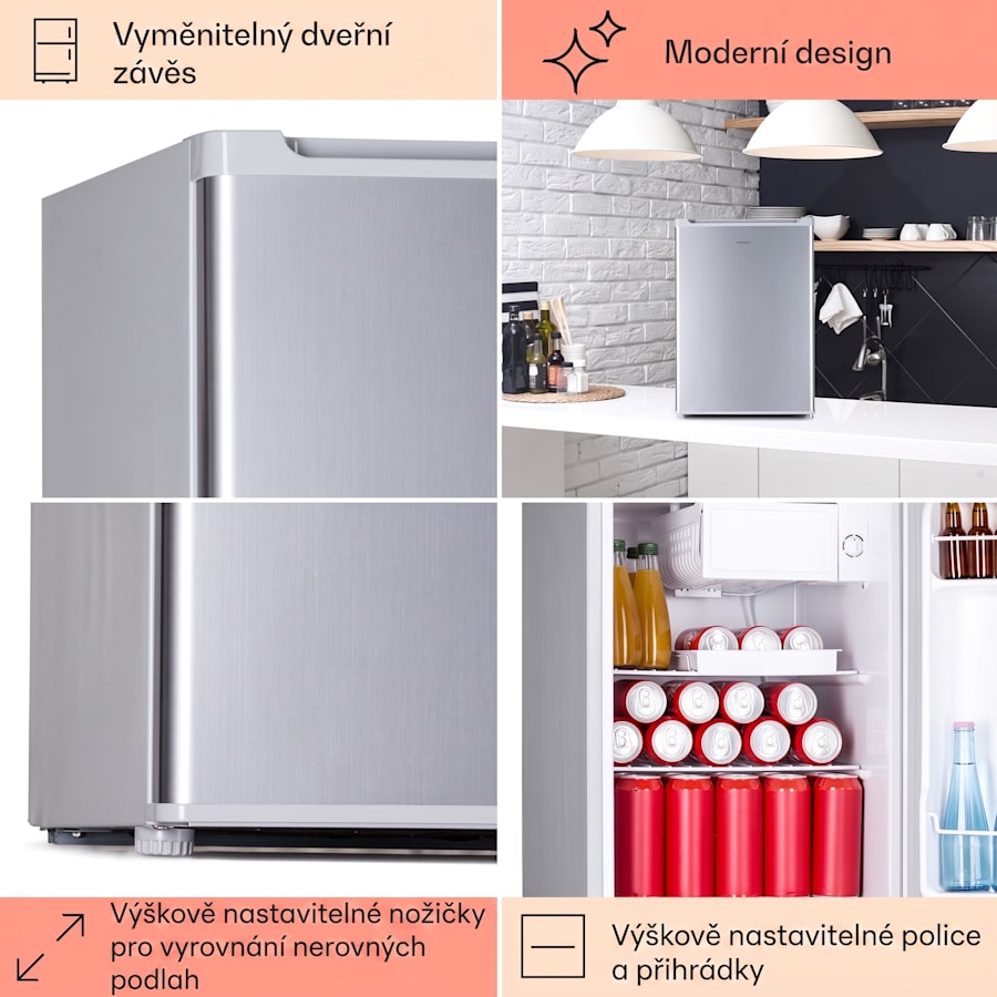 klarstein fargo 67 minibar lednička 67 litrů / 4 litry mrazák kompaktní klarstein fargo 67 minibar lednička 67 litrů / 4 litry mrazák kompaktní