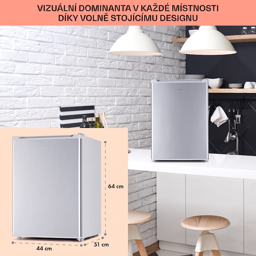 klarstein fargo 67 minibar lednička 67 litrů / 4 litry mrazák kompaktní klarstein fargo 67 minibar lednička 67 litrů / 4 litry mrazák kompaktní