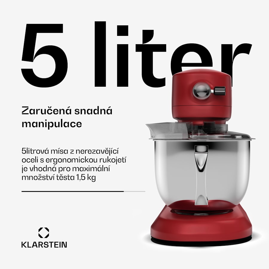 klarstein chiara kuchyňský robot, 1600 w, 12 nastavení, mísa z nerezavějící oceli, lcd displej, včetně příslušenství klarstein chiara kuchyňský robot, 1600 w, 12 nastavení, mísa z nerezavějící oceli, lcd displej, včetně příslušenství