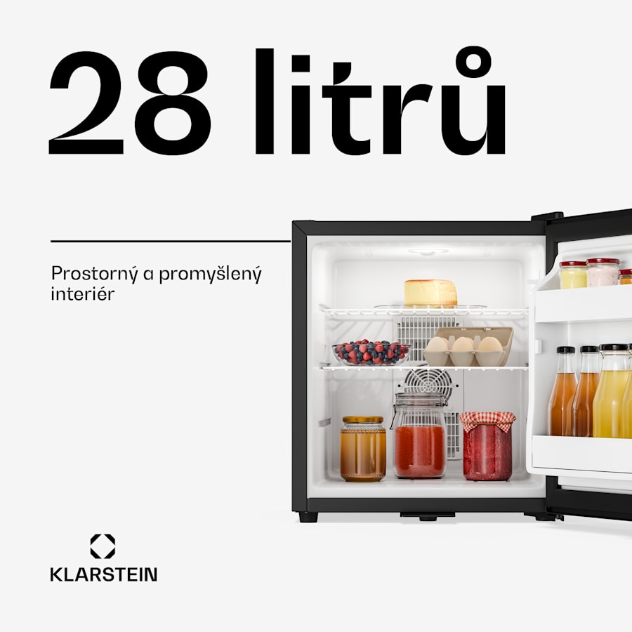 klarstein matterhorn 28, mini lednice, 28 litrů, 35 db, kompaktní, uzamykatelná klarstein matterhorn 28, mini lednice, 28 litrů, 35 db, kompaktní, uzamykatelná