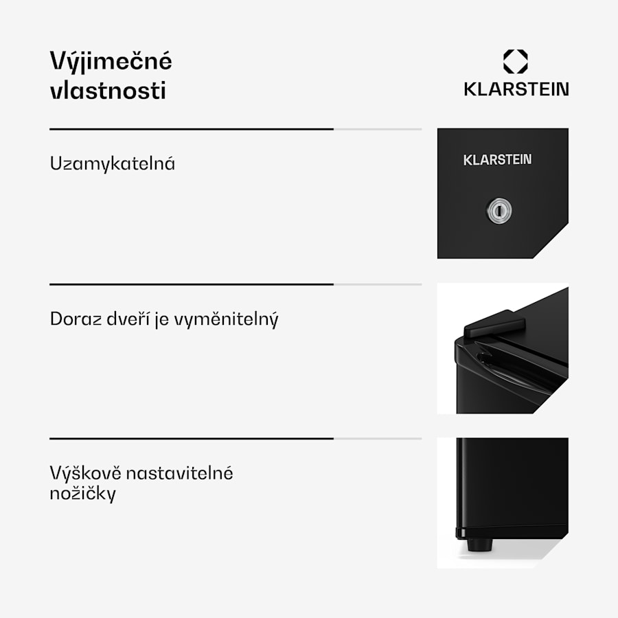 klarstein matterhorn 28, mini lednice, 28 litrů, 35 db, kompaktní, uzamykatelná klarstein matterhorn 28, mini lednice, 28 litrů, 35 db, kompaktní, uzamykatelná