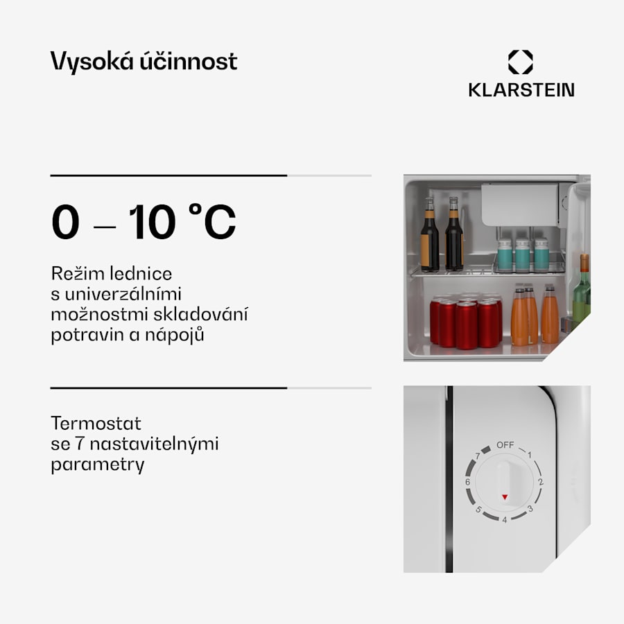 klarstein mini lednička irene, retro, 46 l, 37 db tichý provoz, eek d, 0 10 °c klarstein mini lednička irene, retro, 46 l, 37 db tichý provoz, eek d, 0 10 °c