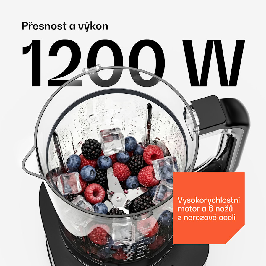 klarstein verosteel kuchyňský robot s mixérem | hnětení, šlehání a odšťavňování | 1200 w | 2 l/1,75 l klarstein verosteel kuchyňský robot s mixérem | hnětení, šlehání a odšťavňování | 1200 w | 2 l/1,75 l