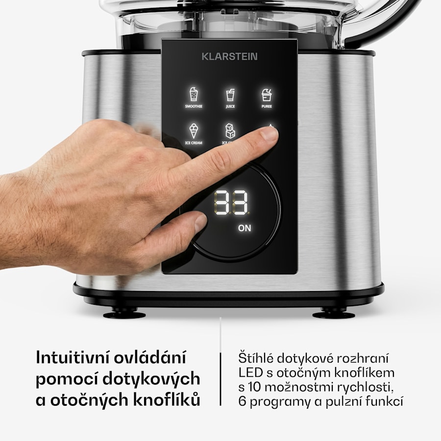 klarstein verosteel kuchyňský robot s mixérem | hnětení, šlehání a odšťavňování | 1200 w | 2 l/1,75 l klarstein verosteel kuchyňský robot s mixérem | hnětení, šlehání a odšťavňování | 1200 w | 2 l/1,75 l