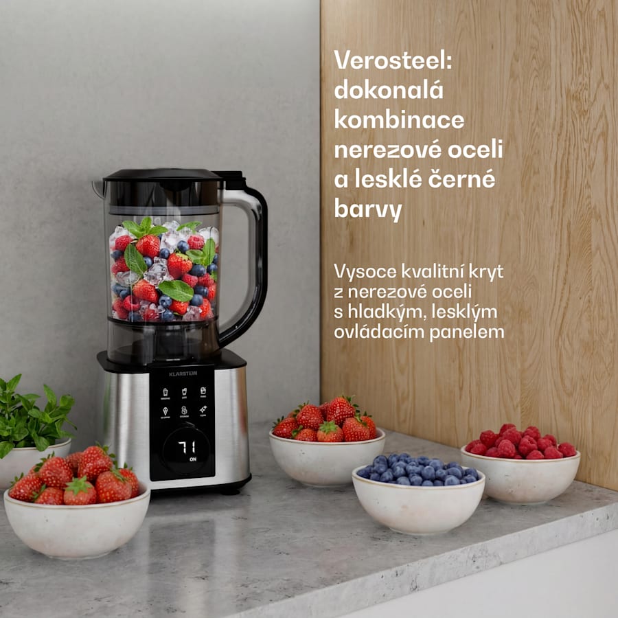 klarstein verosteel kuchyňský robot s mixérem | hnětení, šlehání a odšťavňování | 1200 w | 2 l/1,75 l klarstein verosteel kuchyňský robot s mixérem | hnětení, šlehání a odšťavňování | 1200 w | 2 l/1,75 l
